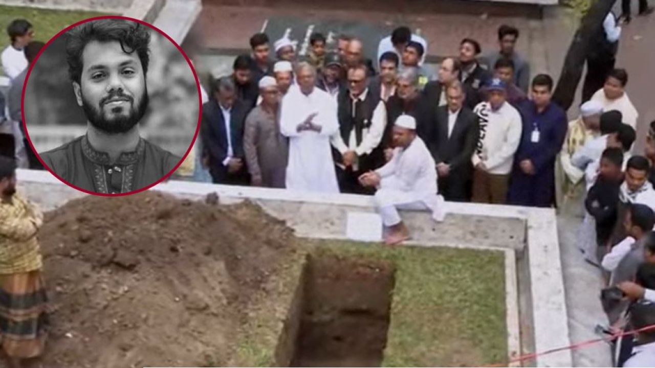 নিজ ক্যাম্পাসেই শায়িত ওসমান হাদি অপেক্ষা চূড়ান্ত দাফনের