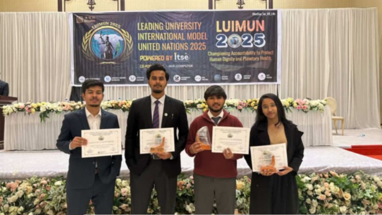 লিডিং ইউনিভার্সিটি ইন্টারন্যাশনাল মডেল ইউনাইটেড নেশনস ২০২৫  কুবির সাফল্য 