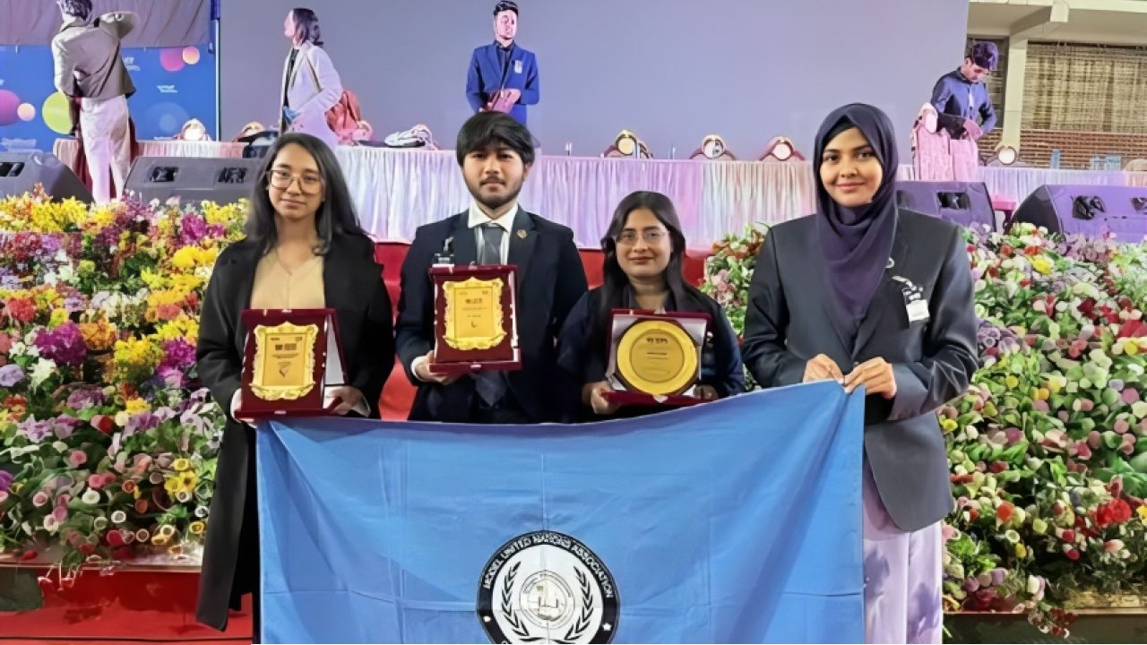 ড্যাফোডিল ইউনিভার্সিটি ইন্টারন্যাশনাল মডেল ইউনাইটেড নেশনে কুবি ছায়া জাতিসংঘ সংসদের গৌরবময় সাফল্য