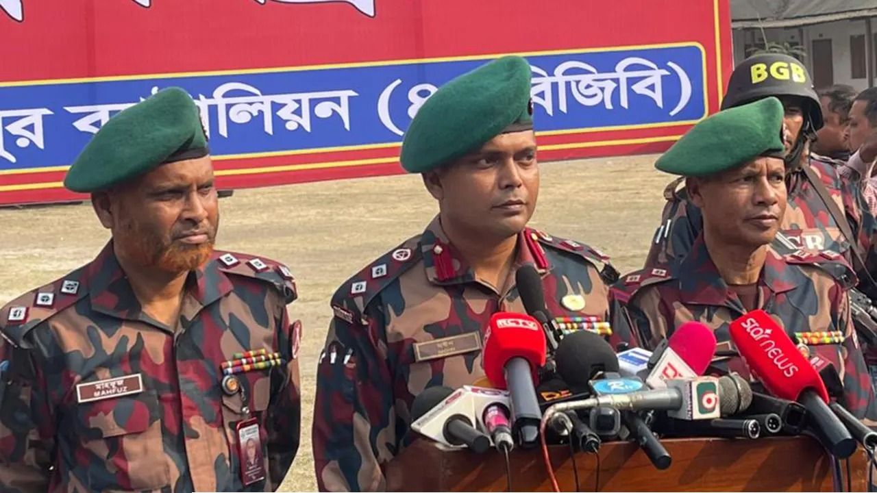 নির্বাচনী নিরাপত্তায় দিনাজপুরে মোতায়েন ৩৭ প্লাটুন বিজিবি