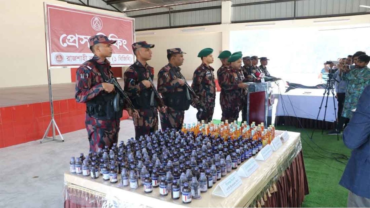 রাজশাহীতে বিপুল পরিমাণ ভারতীয় মাদকদ্রব্য উদ্ধার