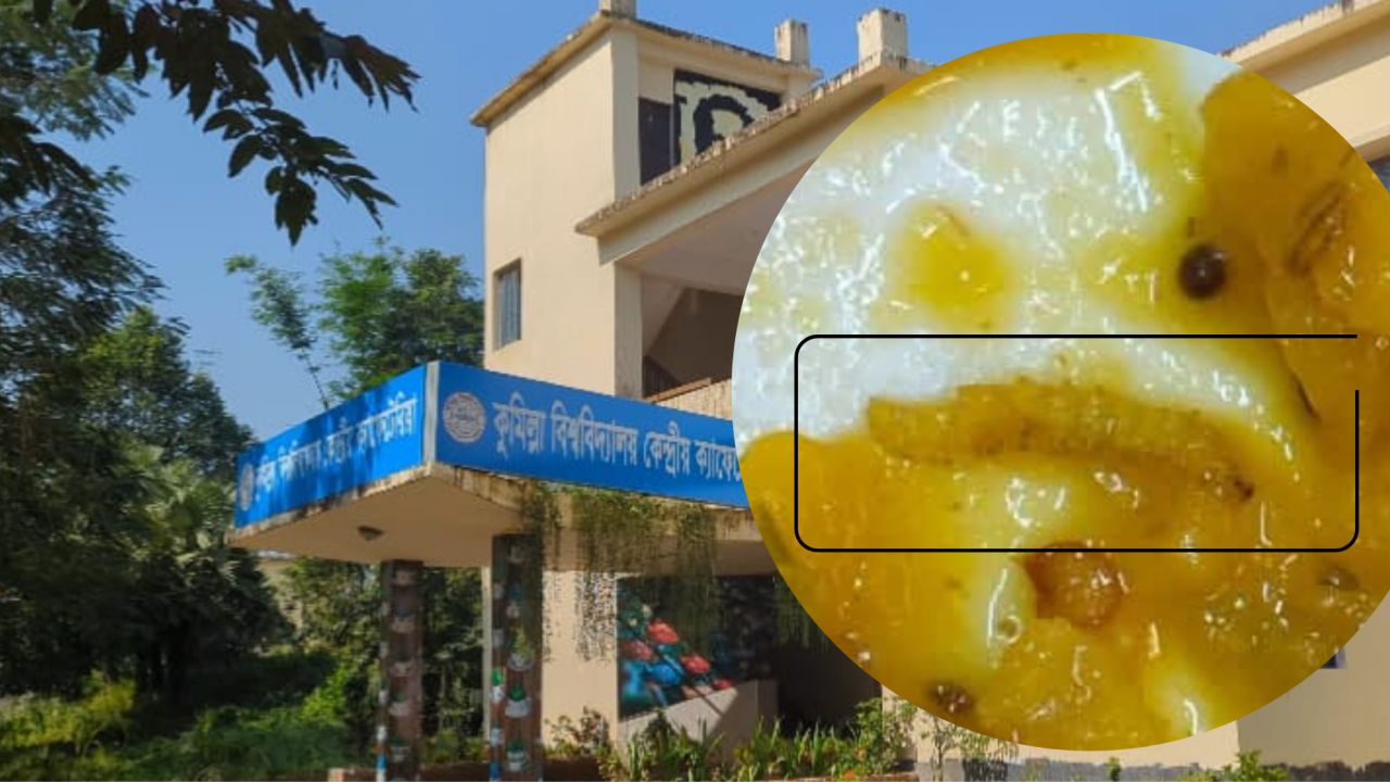 &lrm;কুবির কেন্দ্রীয় ক্যাফেটেরিয়ার খাবারে পোকা, শিক্ষার্থীদের ক্ষোভ  &lrm;