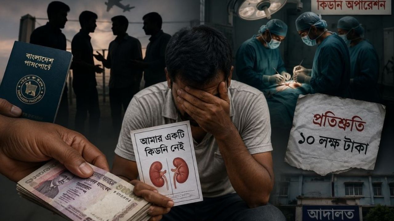 ১০ লাখের চুক্তি, কিডনি বিক্রির পর মিলল ৫০ হাজার