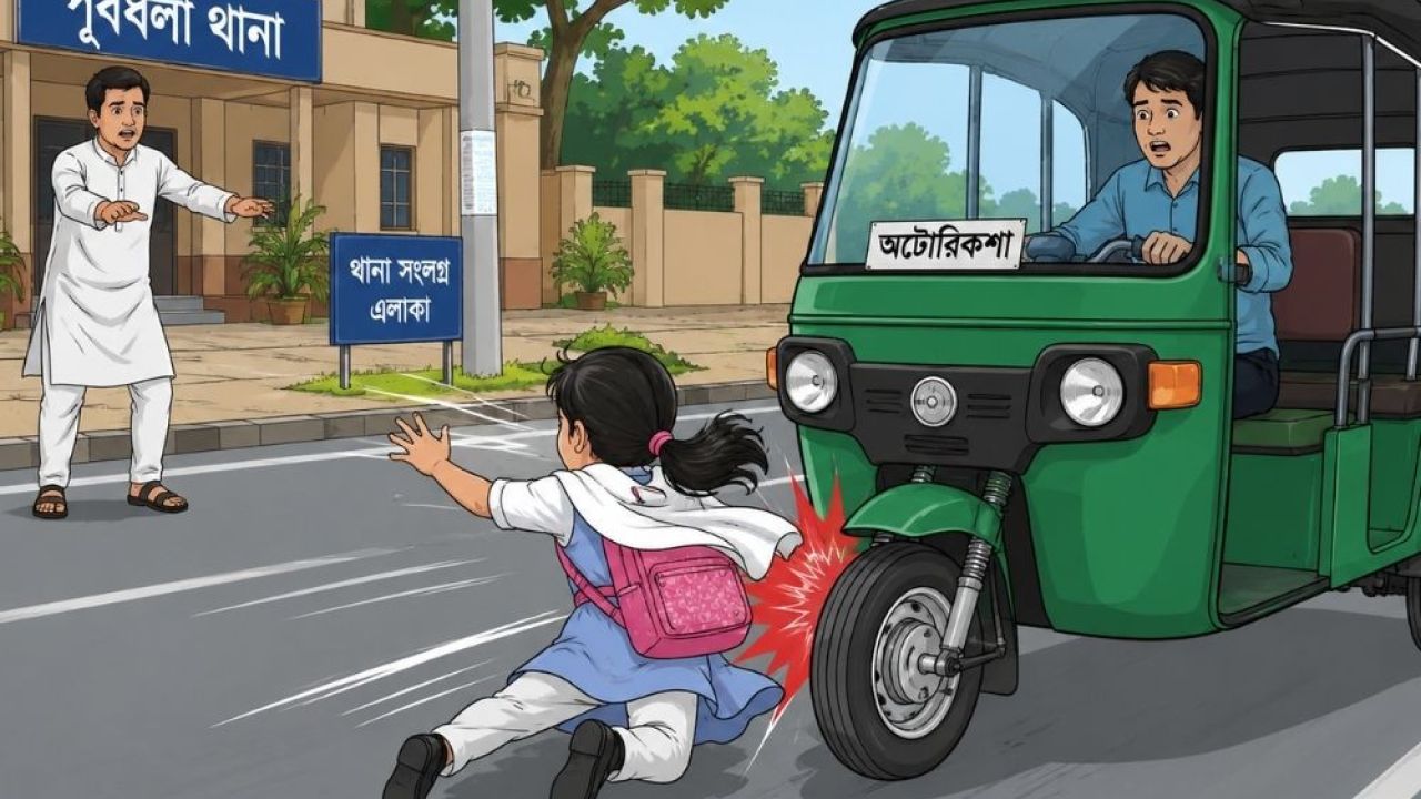 বাবাকে দেখে হঠাৎ দৌড়, অটোরিকশার ধাক্কায় শিশুর মৃত্যু